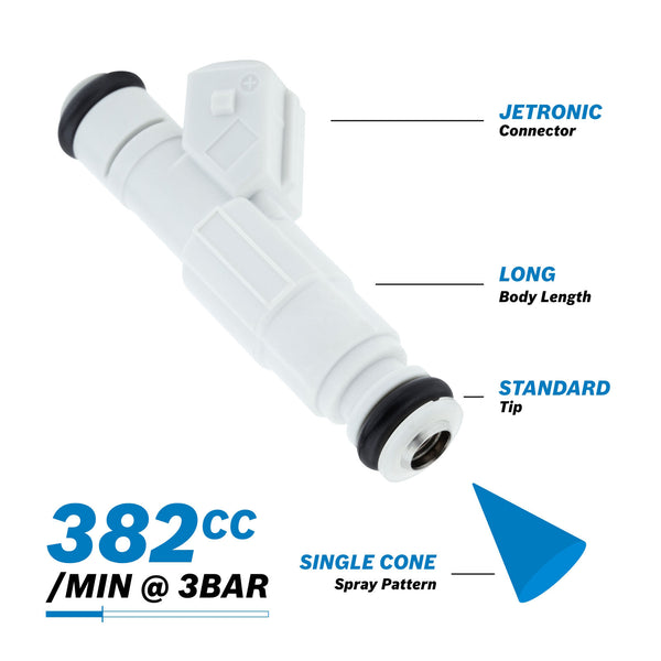 Bosch 382cc/min EV6 Injector  PN: 0 280 155 868 ALL Sets are Flow Matched with a report