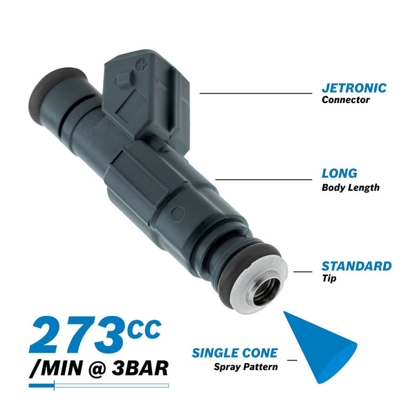Bosch 274cc/min EV6 Injector PN: 0 280 155 931 ALL Sets are Flow Matched with a report