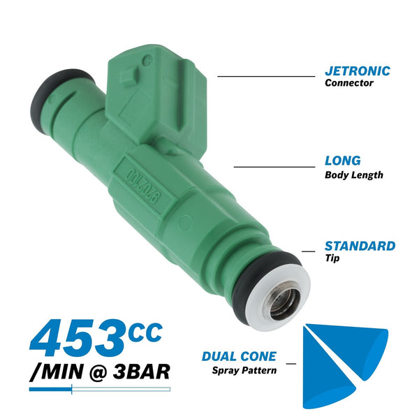 Bosch 453cc/min EV6 Injector PN: 0 280 155 968 ALL Sets are Flow Matched with a report