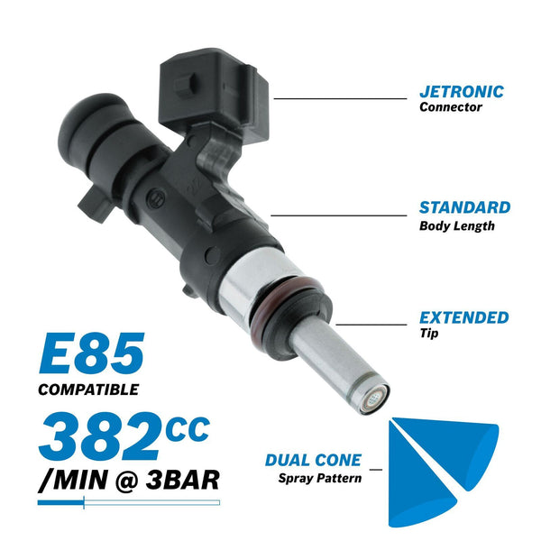 Bosch 382cc/min EV14 Injector PN: 0 280 158 124 ALL Sets are Flow Matched with a report