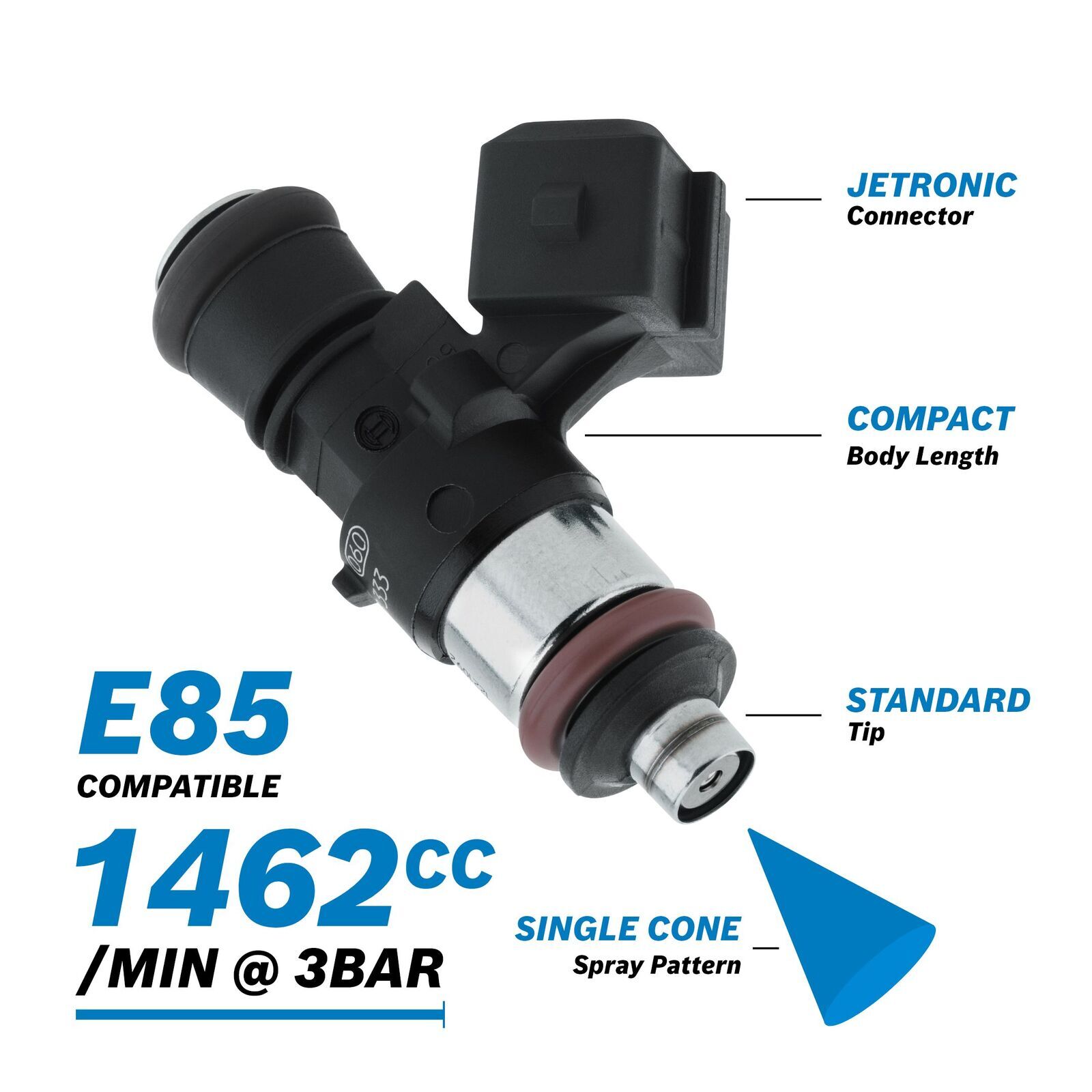 Bosch 1462cc/min EV14 Injector PN: 0 280 158 333 ALL Sets are Flow Matched with a report