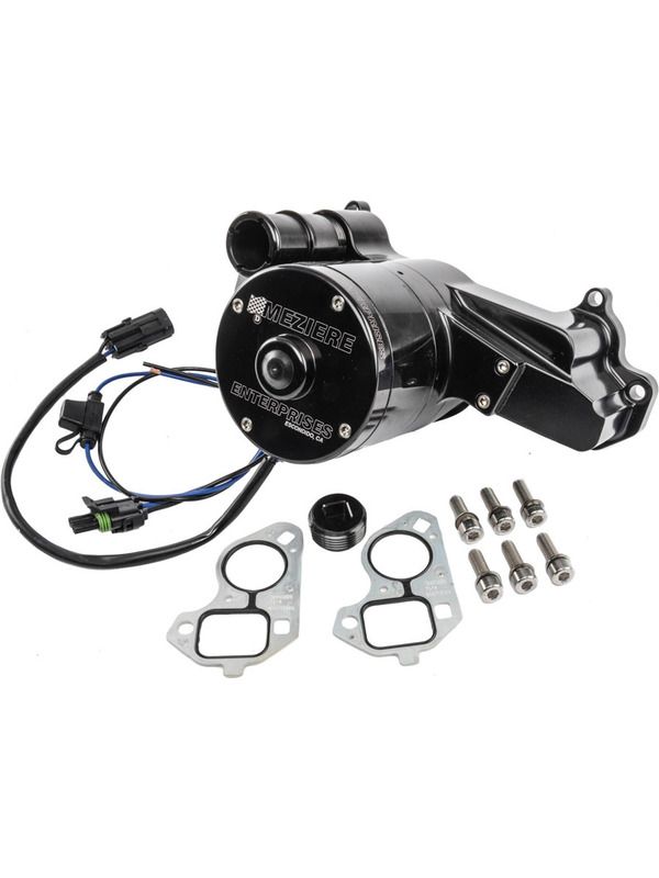 MEZIERE ELEC WATER PUMP 42GPM H/D MOTOR FITS GM LS1-LS8 BLACK