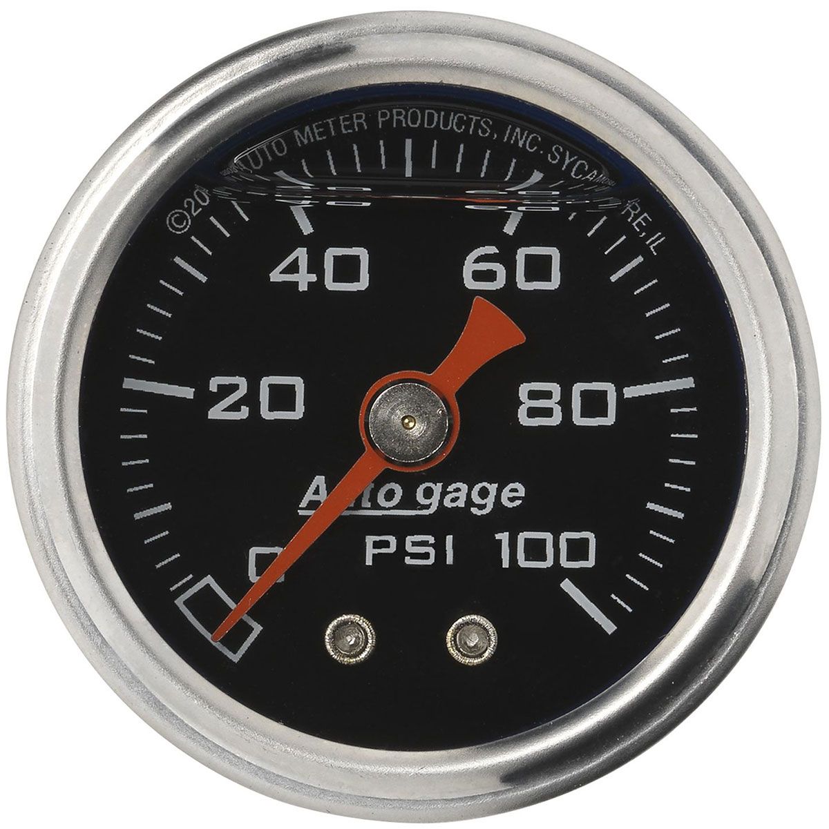 Auto Meter 1/8 NPT Pressure gauge 0-100 PSI Black