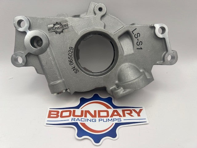 Boundary Oil Pump LS Engine - Billet Gear Standard Flow Vane Ported 80psi bypass