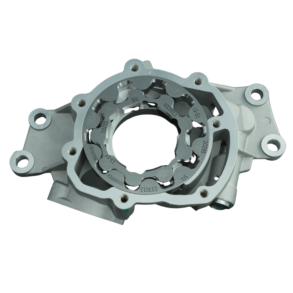 Boundary Oil Pump LS Engine - Billet Gear Standard Flow Vane Ported 80psi bypass