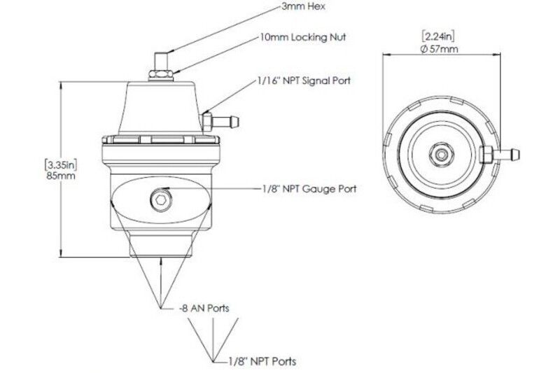 Turbosmart - FPR8 Fuel Pressure Regulator - Black