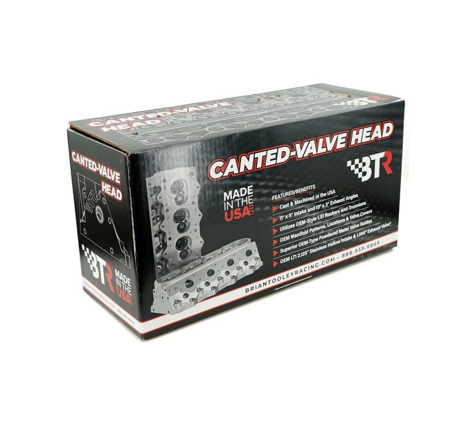 BTR CANTED VALVE LS CYLINDER HEAD - LS3 6 BOLT - CNC PORTED - ASSEMBLED - BTR-CVH3C-6A