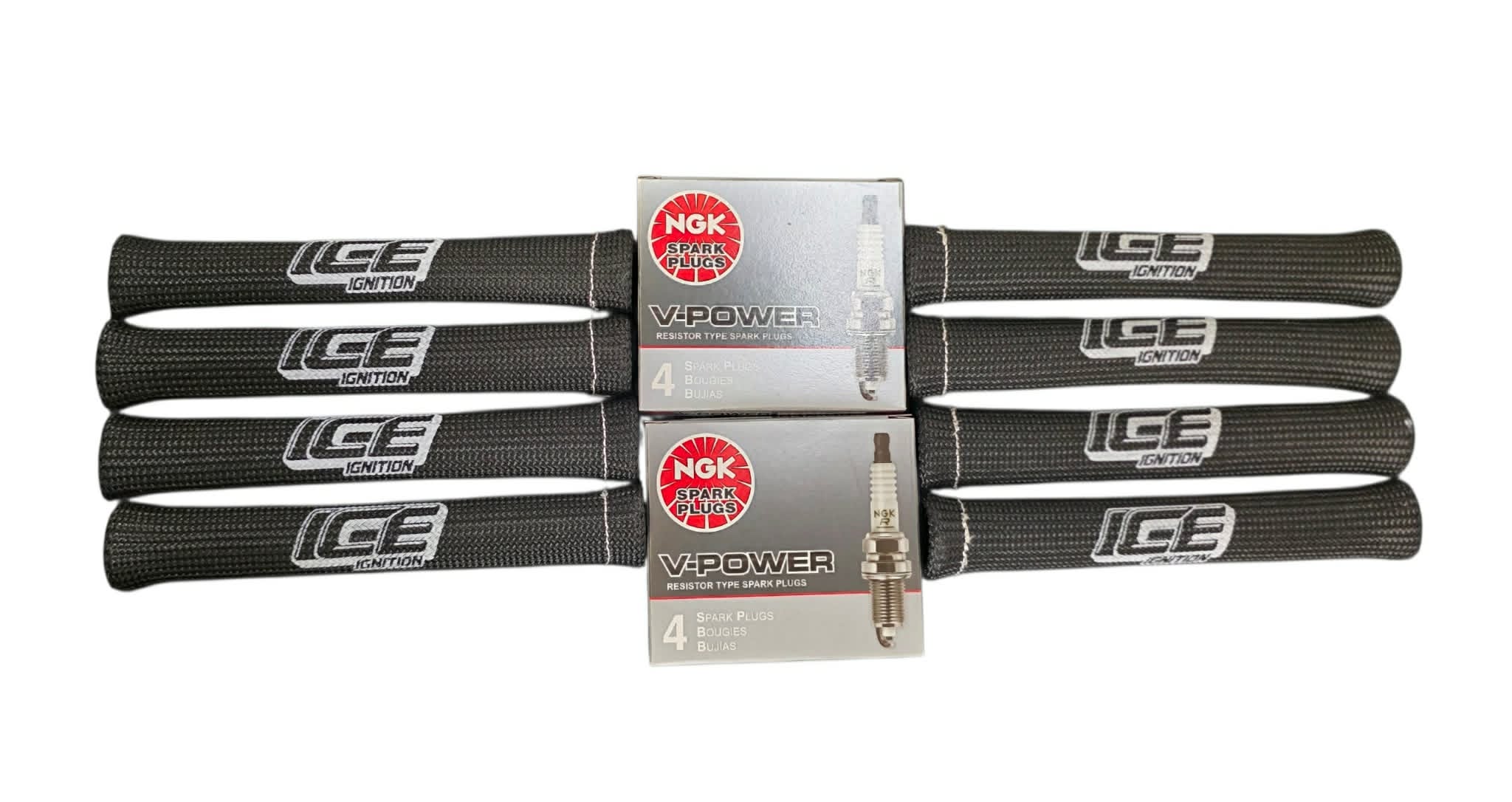 9GM- 868 Ice Ignition 9mm Black cable pro leads "25mm Longer"