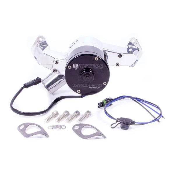 MEZIERE ELEC WATER PUMP 42GPM H/D MOTOR FITS SBC POLISHED