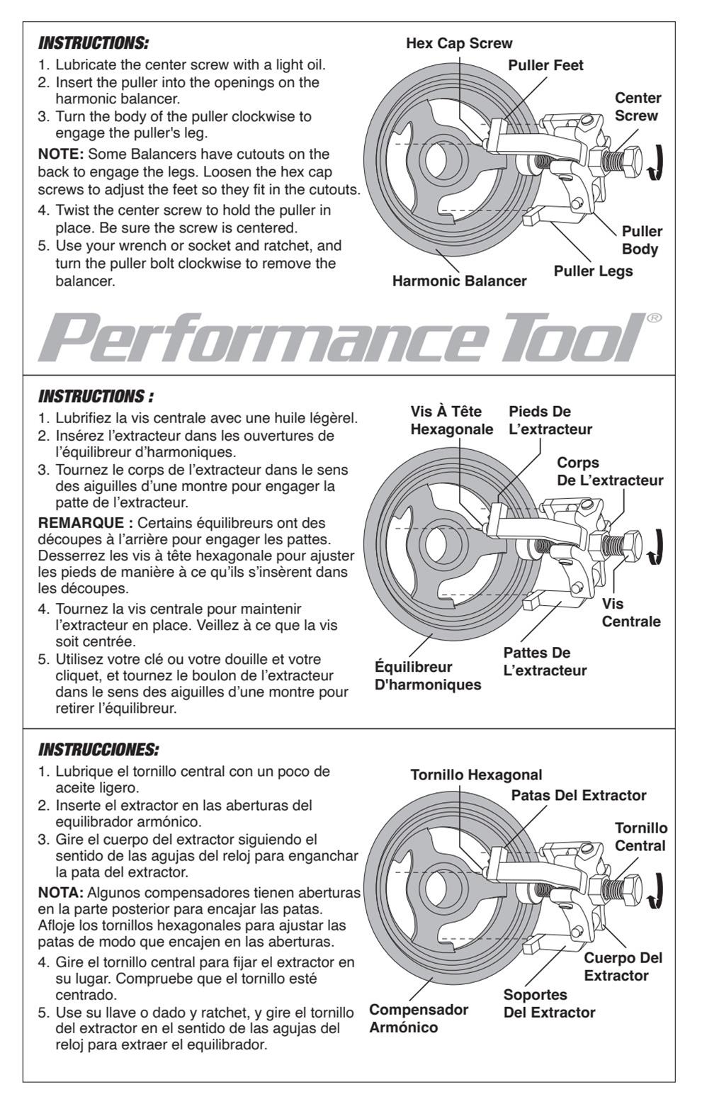 GM Harmonic Balancer Puller LS Engines